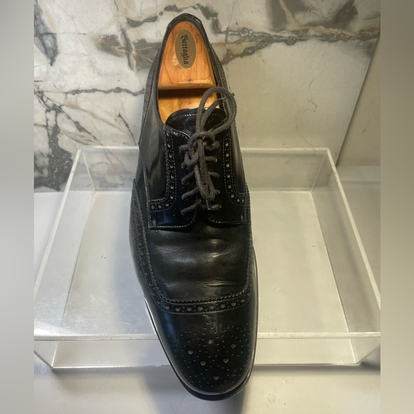 Church’s shoe men PRADA black leather dress oxford sz 9 - Picture 8 of 16